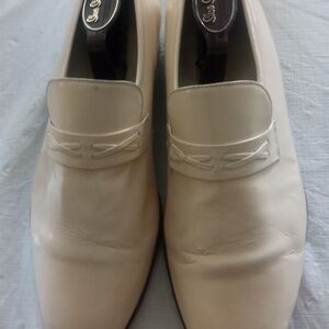 Men's Vintage White Regal Leather Dress Formal Shoe Slip on Shoes Sz 11 EEE